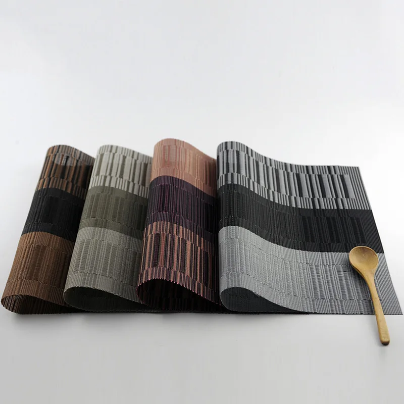 

5PCS/Lot 45X30CM Non Slip Placemat Quality PVC Table Placemat Dinner Mat Table Mats Fashion Style Dining Mat Table Decoration