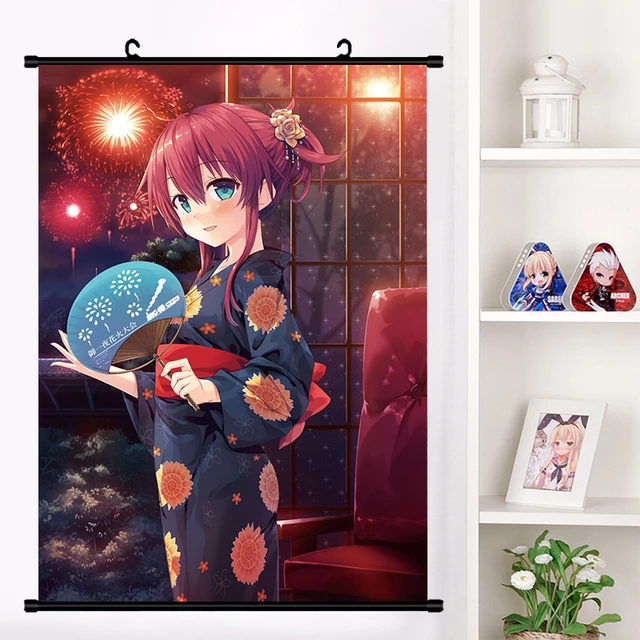 Wall Scroll Good Craftsmanship Collectible Fabric Anime Demon Slayer  Hanging Scroll for Bedroom