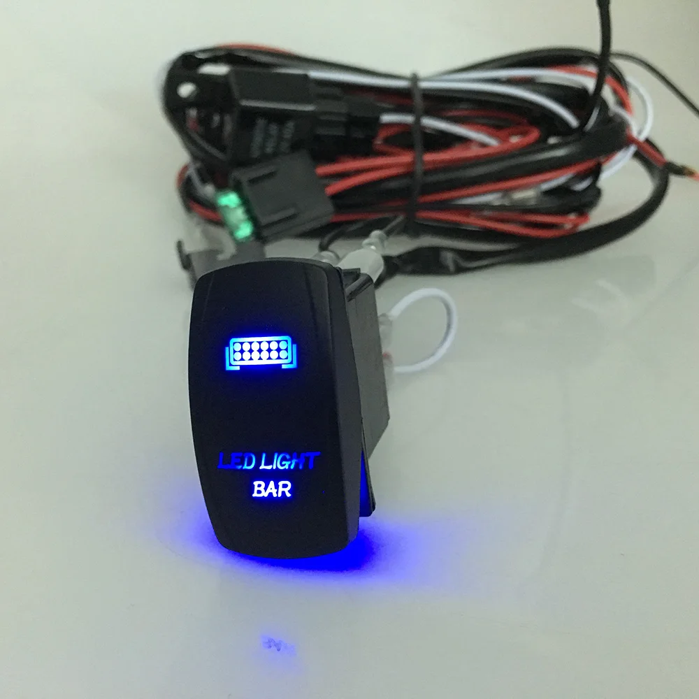 LED Light Bar Rocker On/Off Switch with Relay Wiring Harness Kit 12V 40A Relay for Jeep RV Boat Trailer-in Car Switches & Relays from Automobiles ...