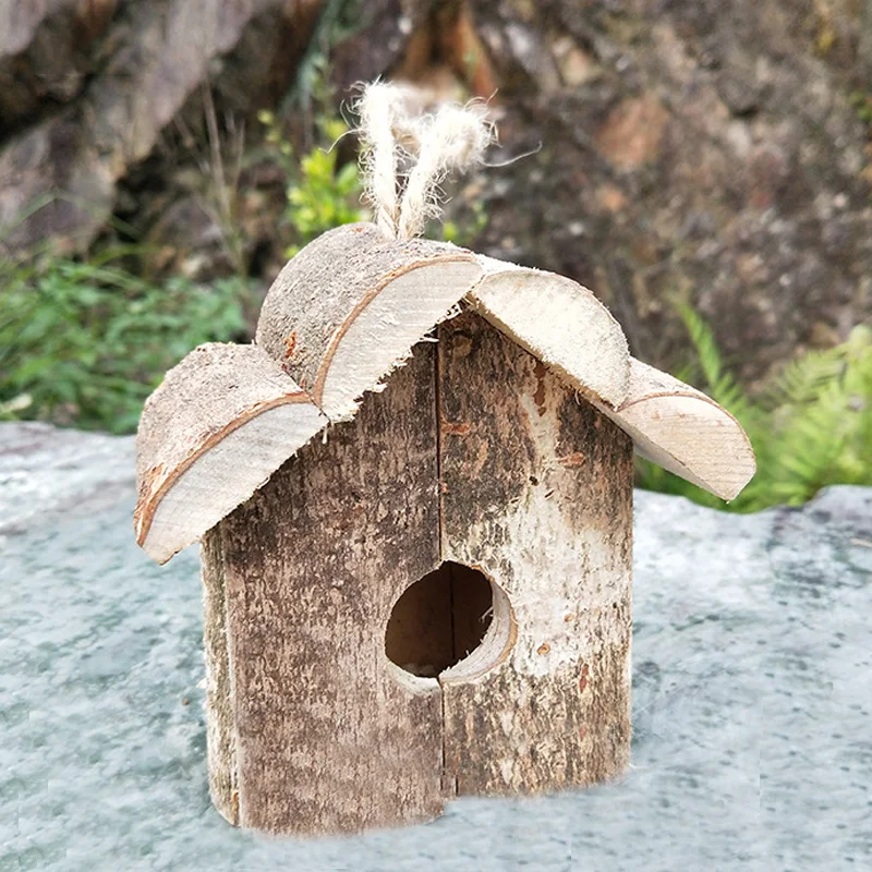 Wood Bird House Handmade Wooden Birdhouse Hanging Home House
