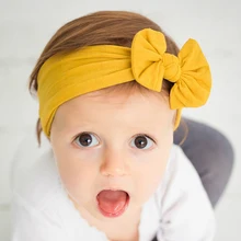 Kids Bow Headband Rabbit Ear Hairbands for Girl Turban Elastic Turbans Solid Color Hair Band Stretch Knotted Hair Accessories Kids Bow Headband Rabbit Ear Hairbands for Girl Turban Elastic Turbans Solid Color Hair Band Stretch Knotted Hair Accessories