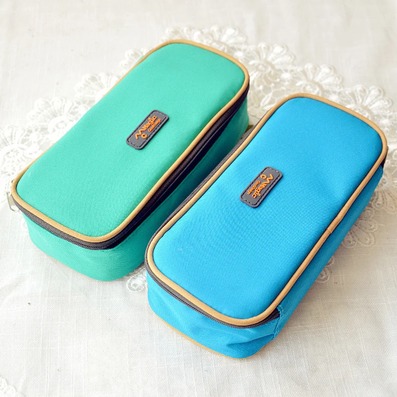 

Korea Magic Channel Large Capacity Multifunctional Canvas Pencil Cases Big Leather Pen Bags Box for Boys Girls School Stationery