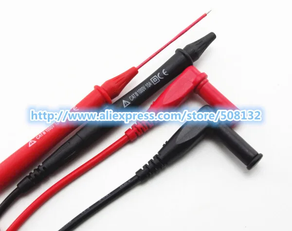1pcs leads measurement PVC Tester 1,2m 10a Black and Red axiomet 