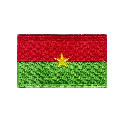 Африканский Национальный флаг железа на заплатка, вышивка, лоскутный для одежды горячие аппликации мотивы нашивка-аппликация для одежды - Цвет: burkina-faso