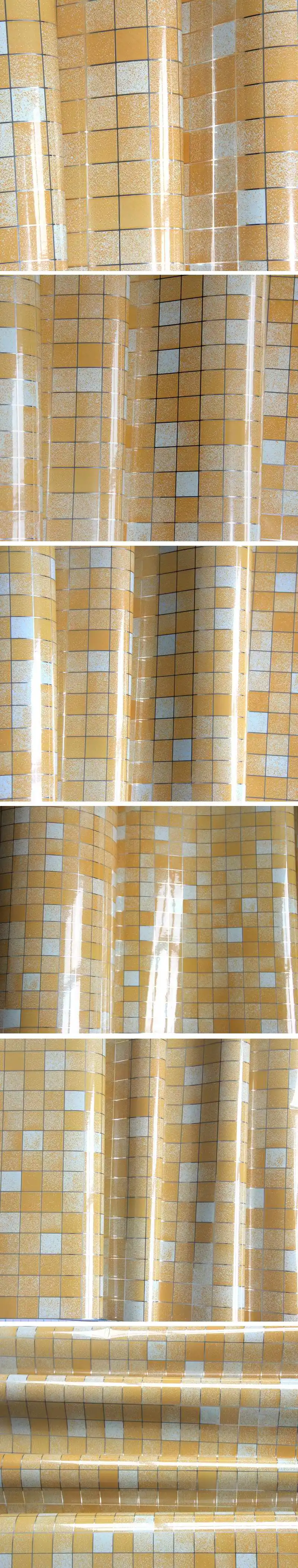 10 метров Алюминий Фольга самоклеющаяся мозаика Наклейки Кухня анти нефти обои высокого Температура винил Водонепроницаемый стены Стикеры