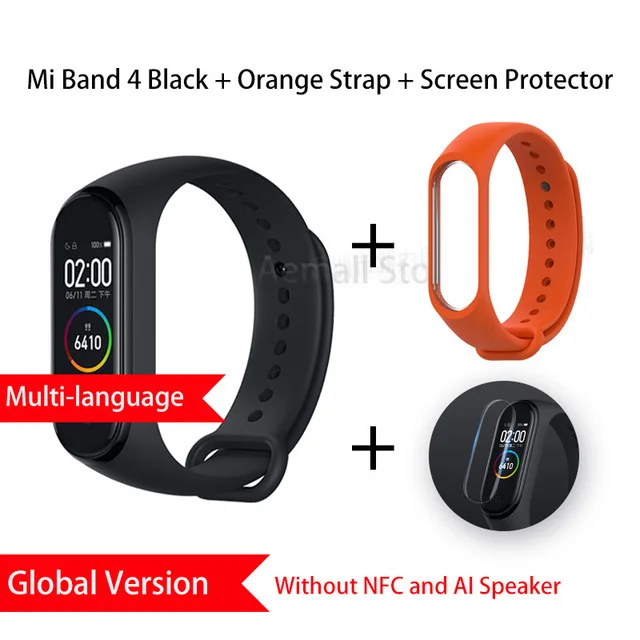 Presale глобальная версия Xiaomi mi Band 4 Smart mi band 4 браслет сердечного ритма фитнес Bluetooth 5,0 135 мАч цветной экран - Цвет: GL.Orange-