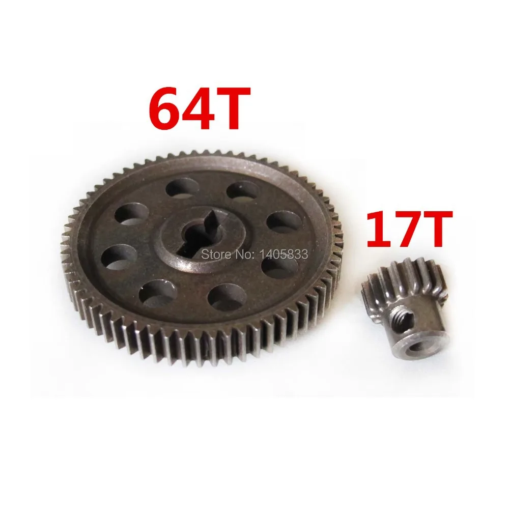 HSP RC 1 10 Car 11184 11119 Differential Steel Metal Main Gear 64T Motor Gear 17T