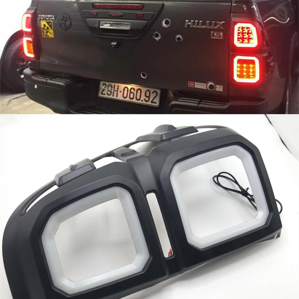 one set 12V LED for Toyota Hilux/Revo tail light cover brake light DRL