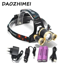 T6 Xm-L+ 2Q5 светодиодные фары 8000Lm фонарик налобный фонарь Linterna светодиод Cree Xml T6 18650 Батарея/Автомобильное зарядное устройство переменного тока Рыбалка Свет