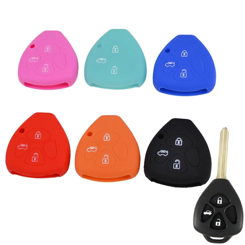 Силиконовый чехол для Toyota Avensis Avalon Matrix Yaris Venza Scion Xd Xb Iq Tc Fr S Brz|key silicone case|silicone cover keycase