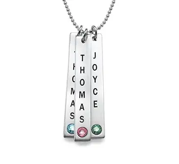 

2018 New Arrival Custom Name Necklace Birthstones Necklaces Accept Made Any Name Birthday Gift for Family YP3041