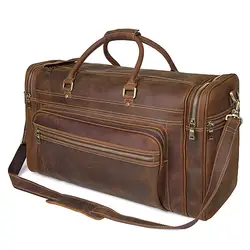 Мужские сумки из натуральной кожи винтажные дорожные сумки модные багажные сумки коровья кожа сумки