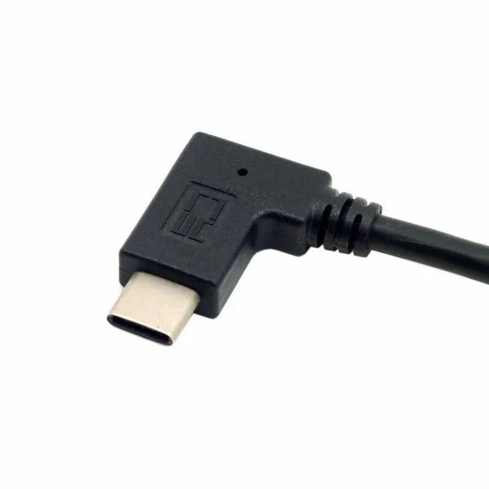 (100 шт./лот) реверсивный USB 3.1 USB-C под углом 90 градусов влево под углом USB 3.0 кабель для передачи данных для MacBook