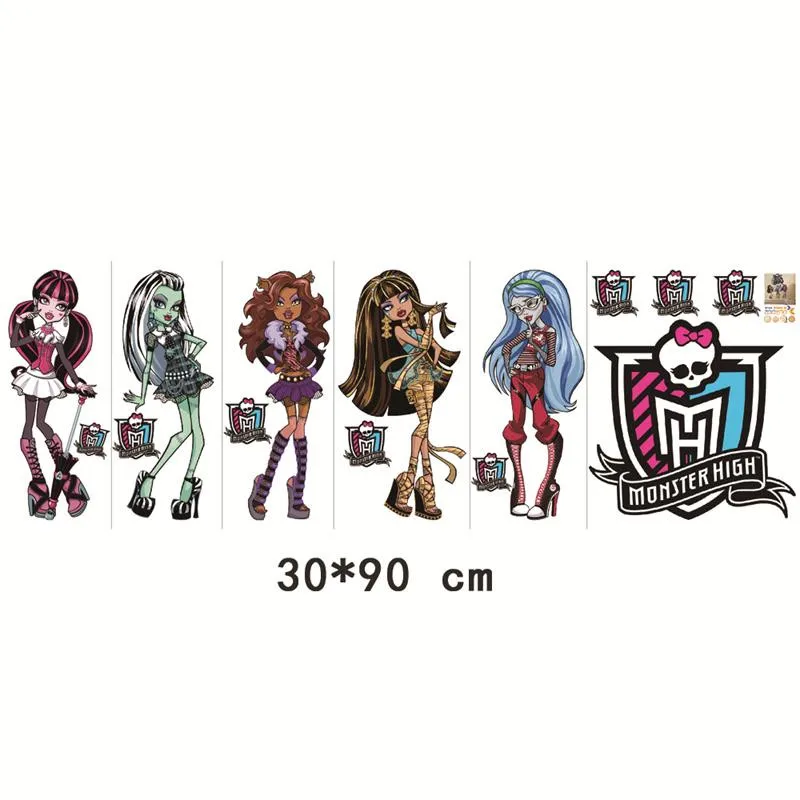 Monster high Детская комната Декор мультфильм украшение в детскую комнату Настенная Наклейка на стену 1416. Домашний переводки украшение для дома 3,0