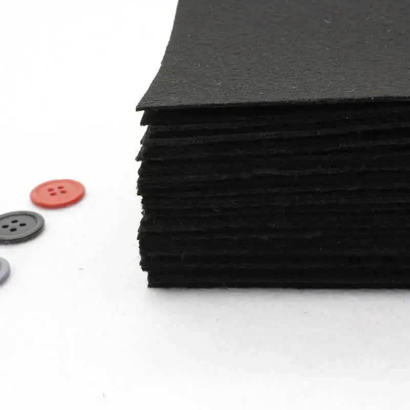 

40 pieces Black color 1 mm Hard Felt Fabric For Needlework Diy Sewing Handmade Felt Fabric Fieltro feltro Nonwoven Colth