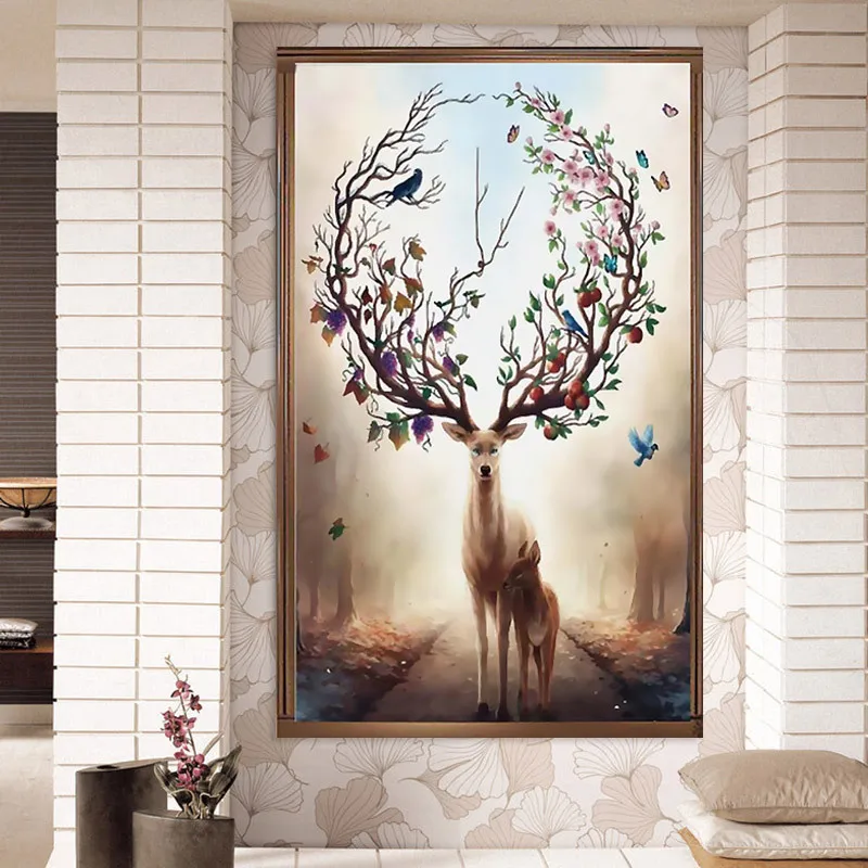 

DIY 5D Sale Diamond Embroidery, Diamond Mosaic, Cartoon Color Elk, Special Shaped, Full, Plant, Diamond Painting, Cross Stitch,3