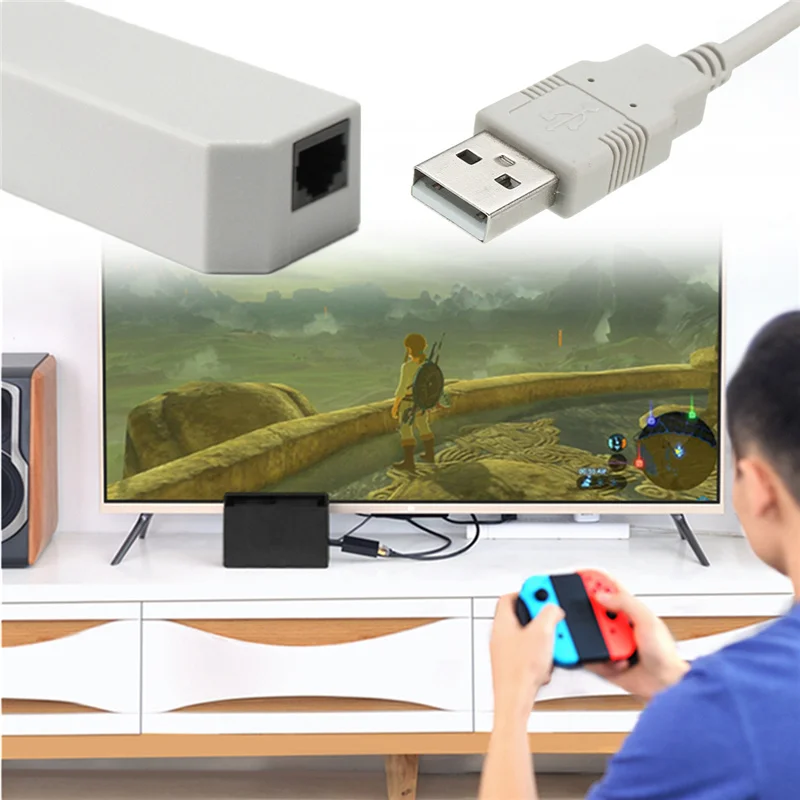 

High Speed USB Plug and Play Internet Ethernet LAN Network Connector Cable For Nintend Switch NS For Wii/U LAN Network Adapter