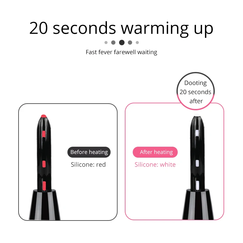 Fashion Mini Electric Heated Eyelash Curler Heated Eye lashes Curler Brush Eye Lashes Styling Curling Iron Makeup Tool for Woman