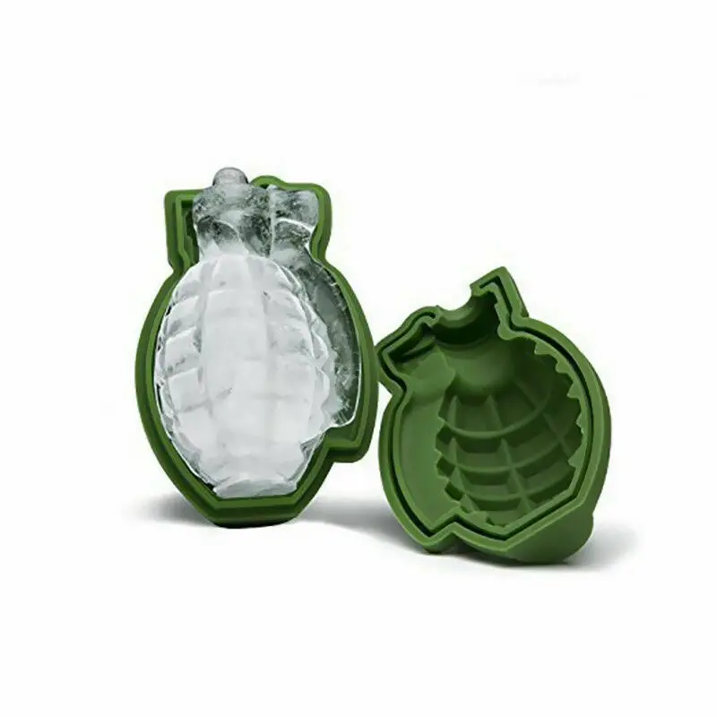 

New Arrival Grenade Shape 3D Ice Cube Mold Maker Bar Party Silicone Trays Mold Tool Gift