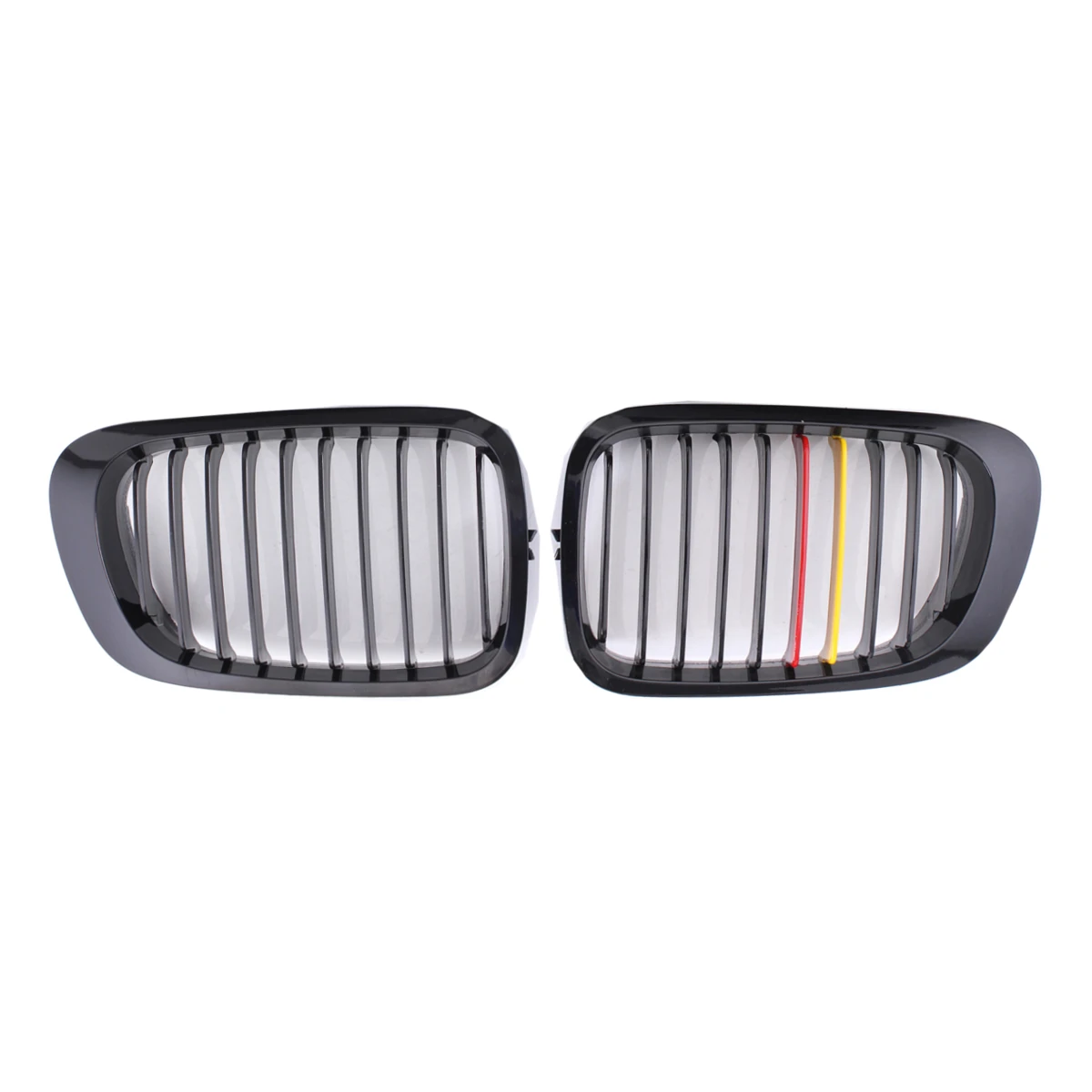 

Front Kidney Grilles Grill Replacement Gloss Black M Style For BMW E46 2 Door 1998-2002