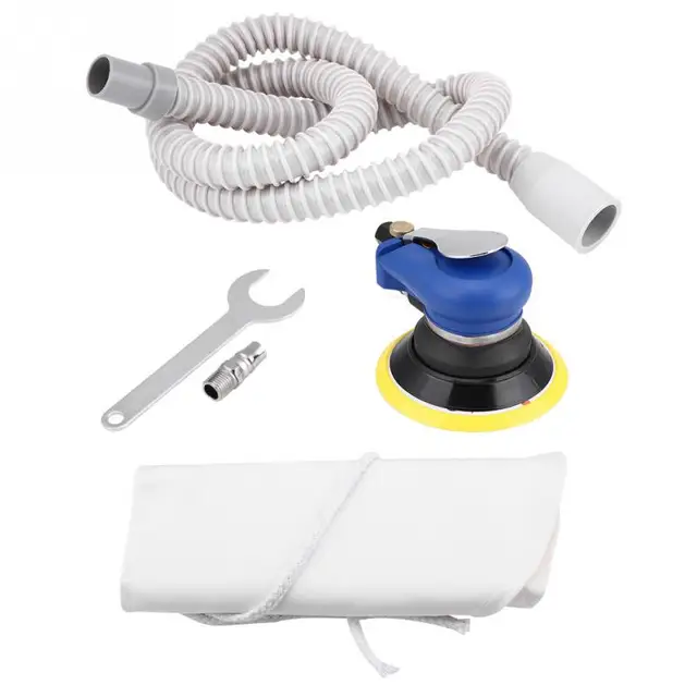 5 Inch Air Palm Random Orbital Sander Pneumatic Polisher Vacuum Polisher With Hose Sanding Tool