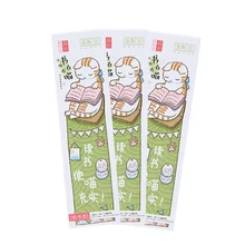 10 упаковок/партия Kawaii Cat в книжной бумаге Закладка Книга Школьные маркеры канцтовары оптом