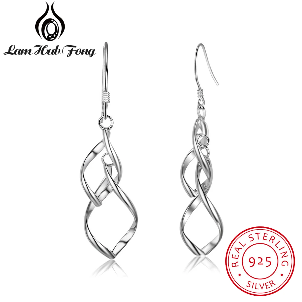 Женские витые серьги подвески из серебра 925 пробы с витой кисточкой|drop earrings|earrings