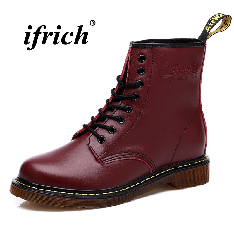 Sécurité red Rouge Mode Travail Black De Lacets En À Décontractées Moto Caoutchouc Pour Brun Bottes Chaussures Mâle Hommes Semelle Marque Martins brown HYUqWBX1Bn