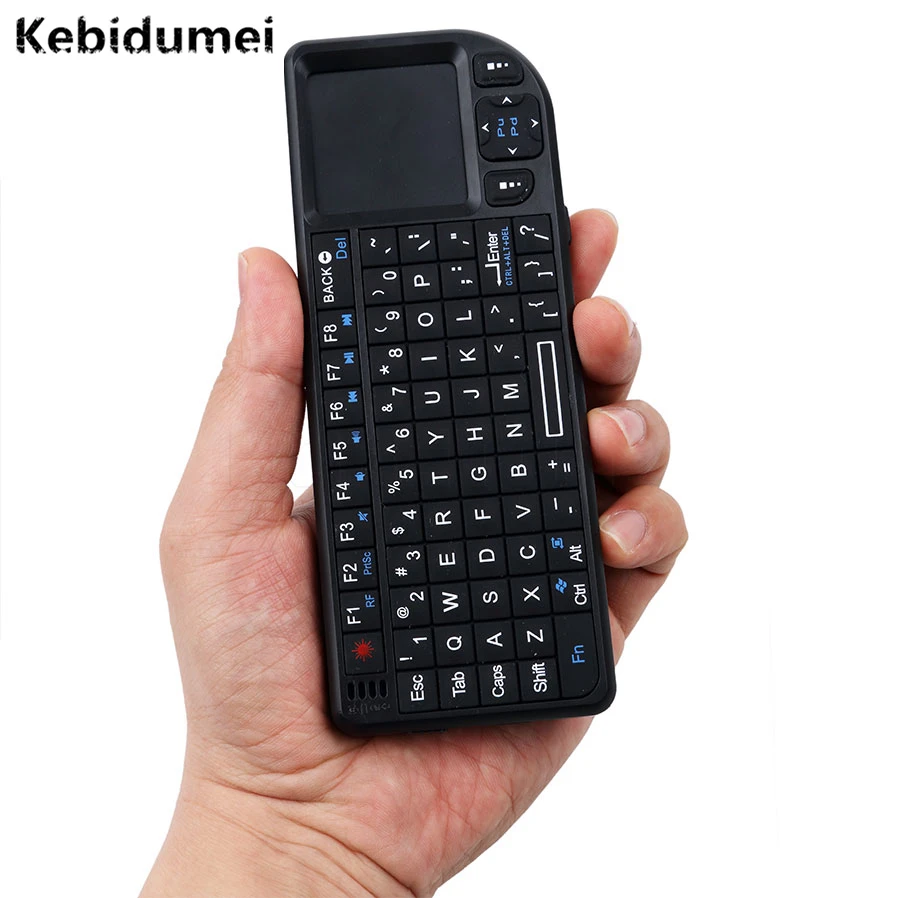 

Kebidumei Wireless Handheld 2.4G RF Keyboard Qwerty Touchpad Mouse 3 In 1 Small and Exquisite Mini Work