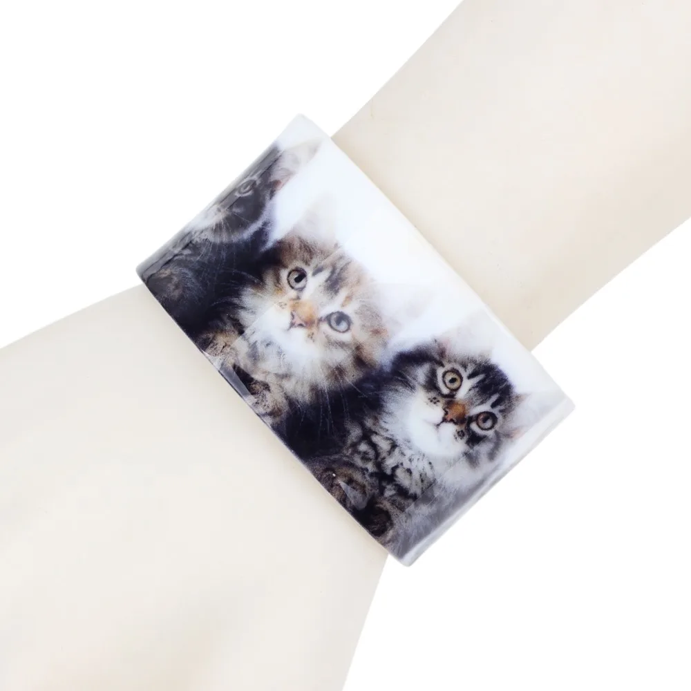 NEWEI Пластик прекрасный котенок кошка браслеты Браслеты индийская мода Craft Jewelry