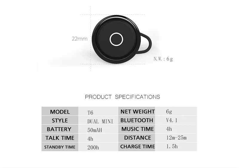 Twins Mini Bluetooth Earphone Handsfree Wireless Dual Earbud Noise Cancelling Headset Mini Wireless Bluetooth Earbud with Mic  (14)