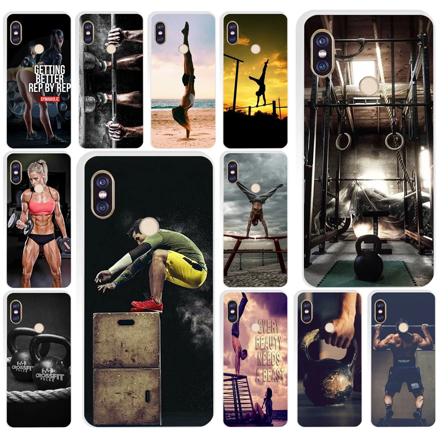 

262AQ Crossfit Mode cSoft Silicone Tpu Cover phone Case for xiaomi redmi 6 pro note 6 pro 5 plus 4 4x mi 8