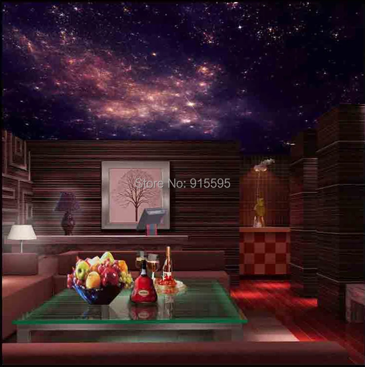 Custom Murals 3D Star Nebula Night Sky Wall Painting Ceiling Smallpox Wallpaper Bedroom TV Background Galaxy Theme Wallpaper