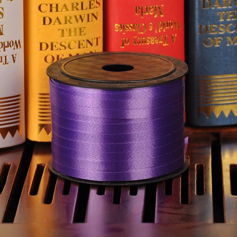 Воздушные шары ленты Лазерные Ленты для вечерние украшения подарки на день рождения DIY упаковка свадебные украшения фольги атласные ленты аксессуары - Цвет: dark purple
