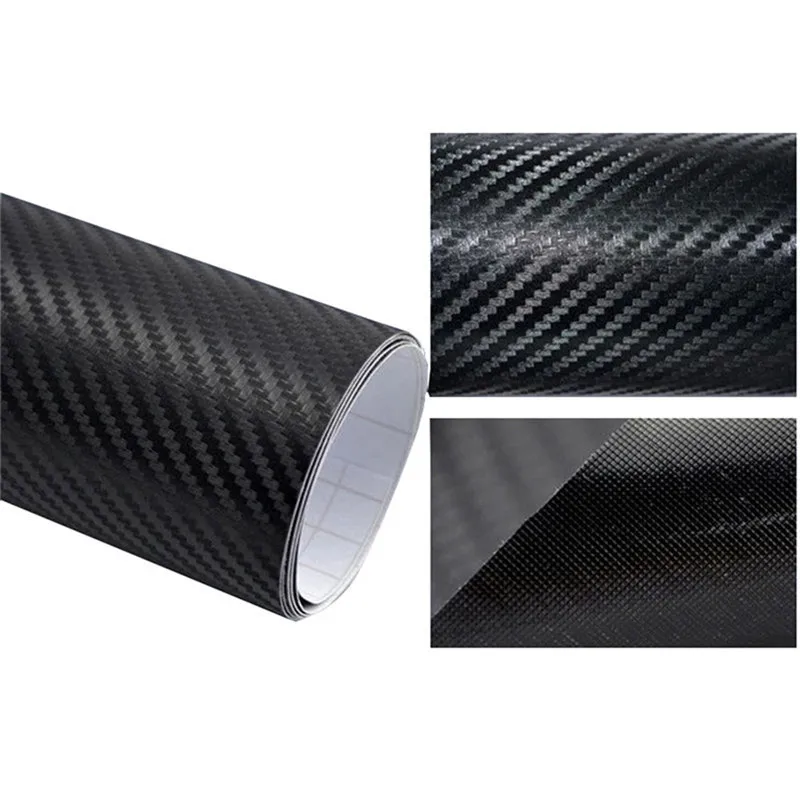 

Optional Color 4"x50" 10x127cm 3D Brand New High Quality Waterproof Texture CARBON Fiber Wrap Vinyl Decal Car Auto Sticker Sheet