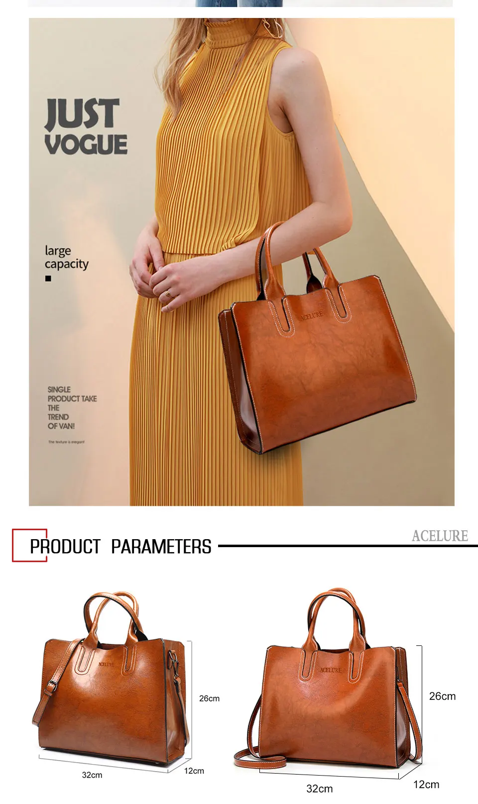 High Quality brand leather handbag