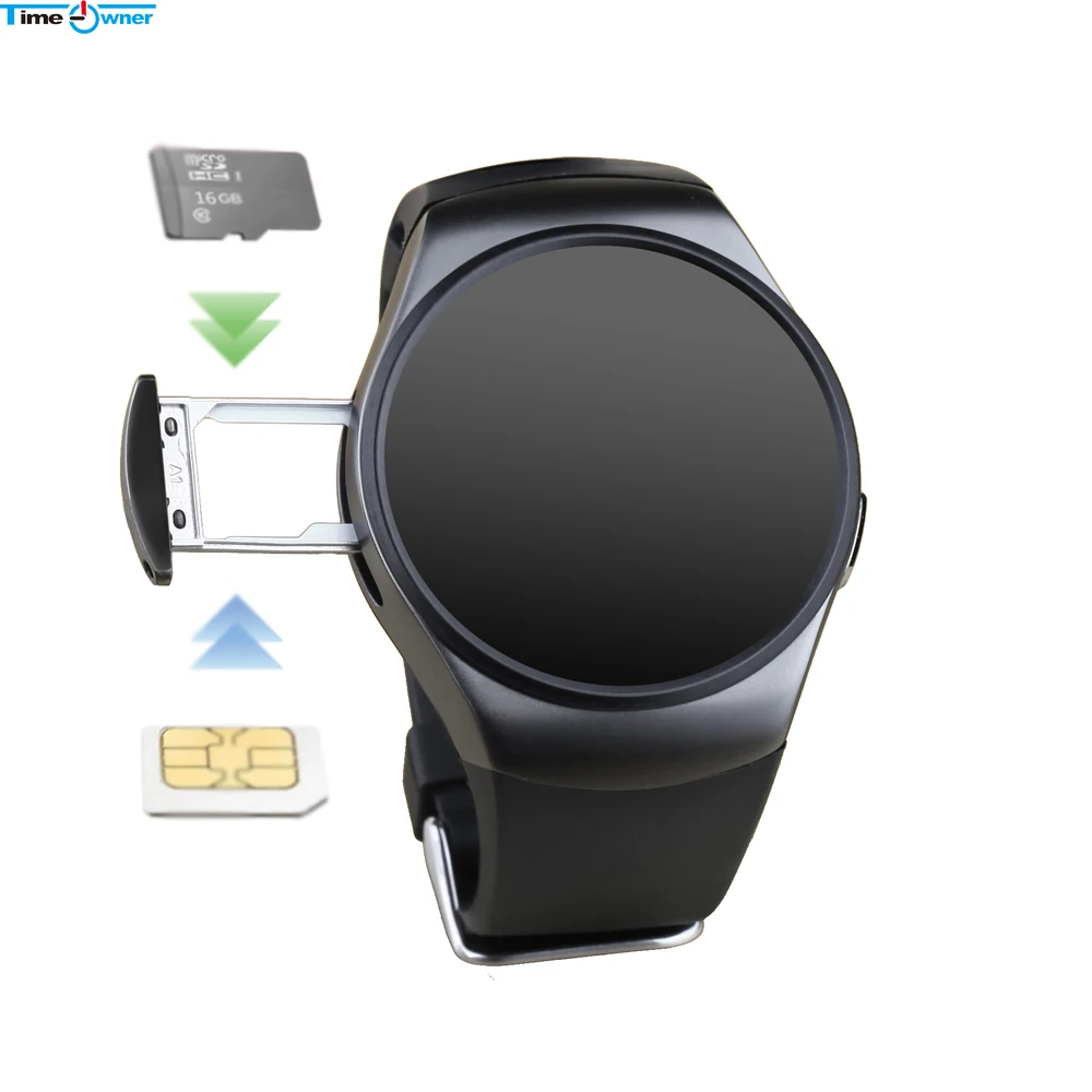 

Time Owner KW18+ Clock Smart Watch Android Health Tracker MTK2502c Bluetooth Notification Support SIM TF Card for Samsung Xiaomi