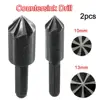 2PCS 7 Flute Countersink Drill Bit Black High Carbon Steel Hex Countersink Boring Set For Wood Metal Quick Change Drill Bit J3 ► Photo 3/6