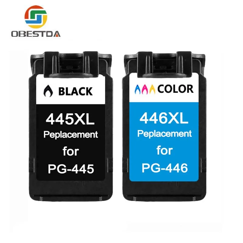 Comprar Cartucho de tinta Obestda PG 445 CL 446 para Canon 445 446 PG445 CL446 para Canon Pixma iP2840 MG2440 impresora de chorro de tinta envío gratis