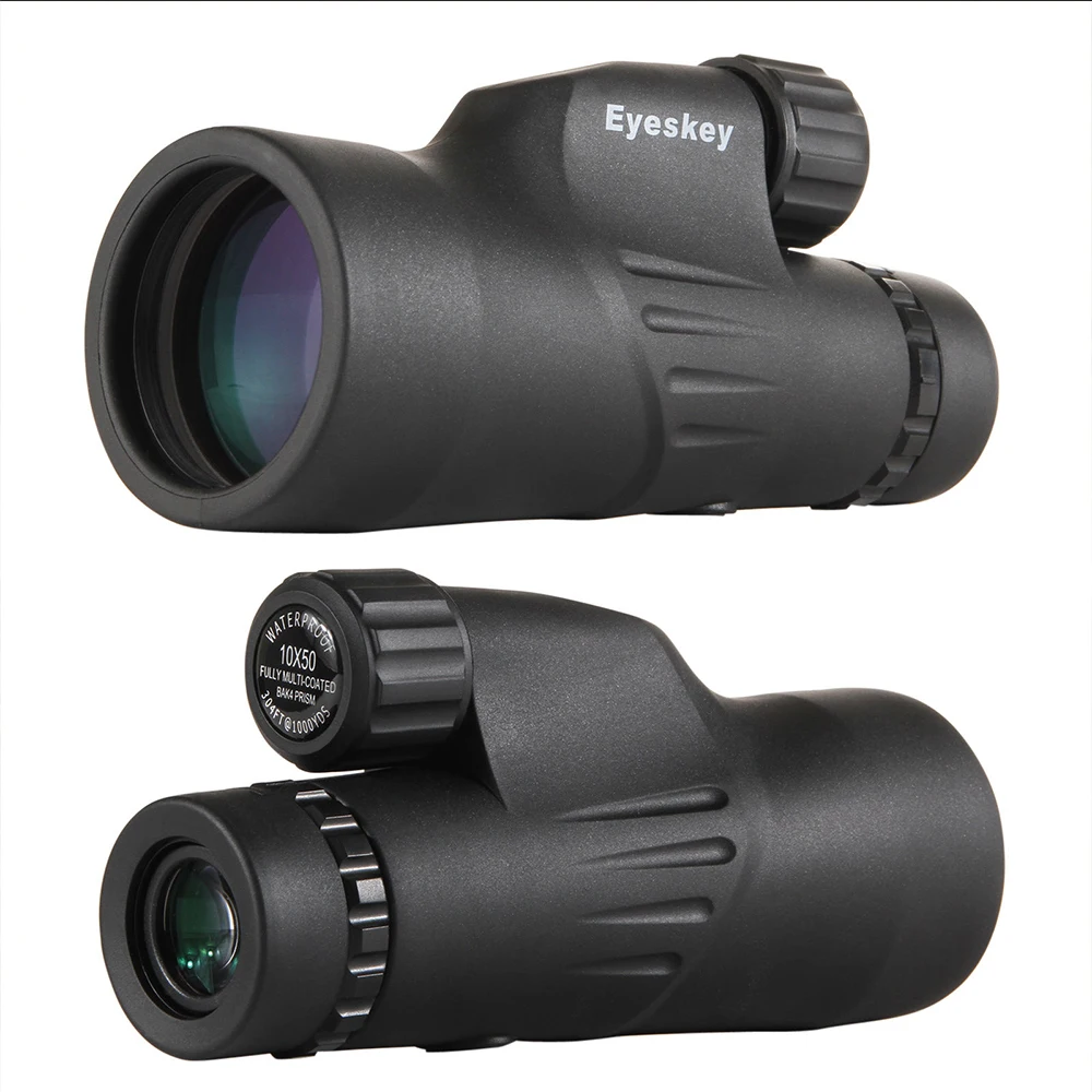Eyeskey 10x50 المدمج في شبكاني Rangefinder أحادي تلسكوب للماء النيتروجين التخييم الصيد نطاقات مع Bak4 بريزم