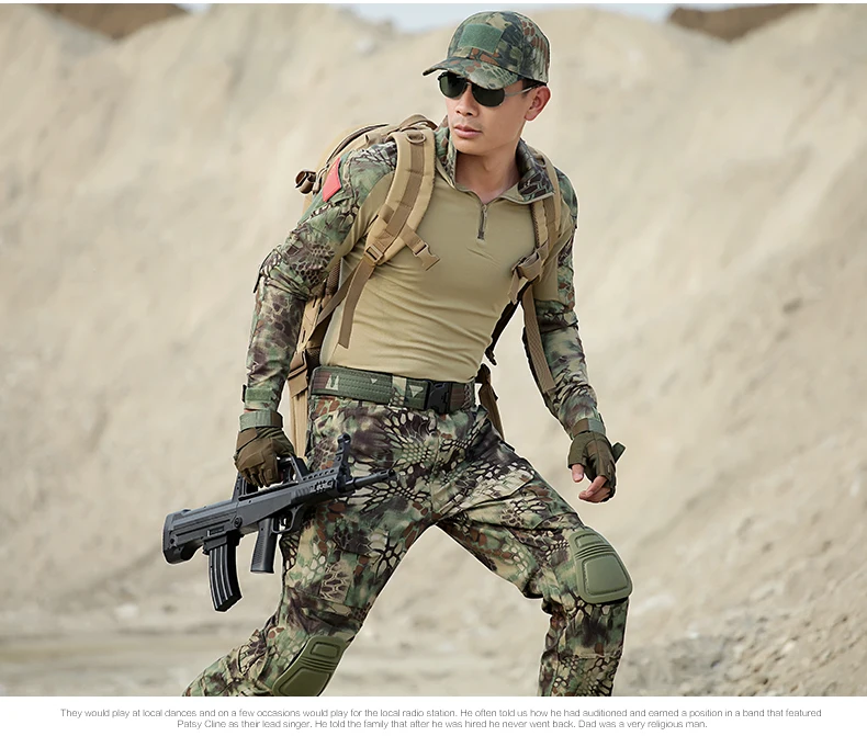 Открытый камуфляж лягушка охотничьи костюмы армейские военные тактическая одежда наборы мужская износостойкая Подарочная наколенники и налокотники