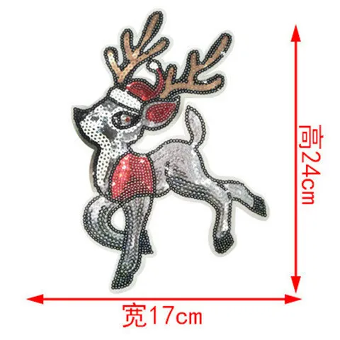 Нашивки с рисунком рождественских оленей, нашивки для одежды, голова оленя, наклейки, значки с животными - Цвет: N-BT5050