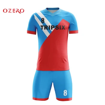

full sublimated soccer jerseys thai quality new men's stripes sport football uniforms set custom