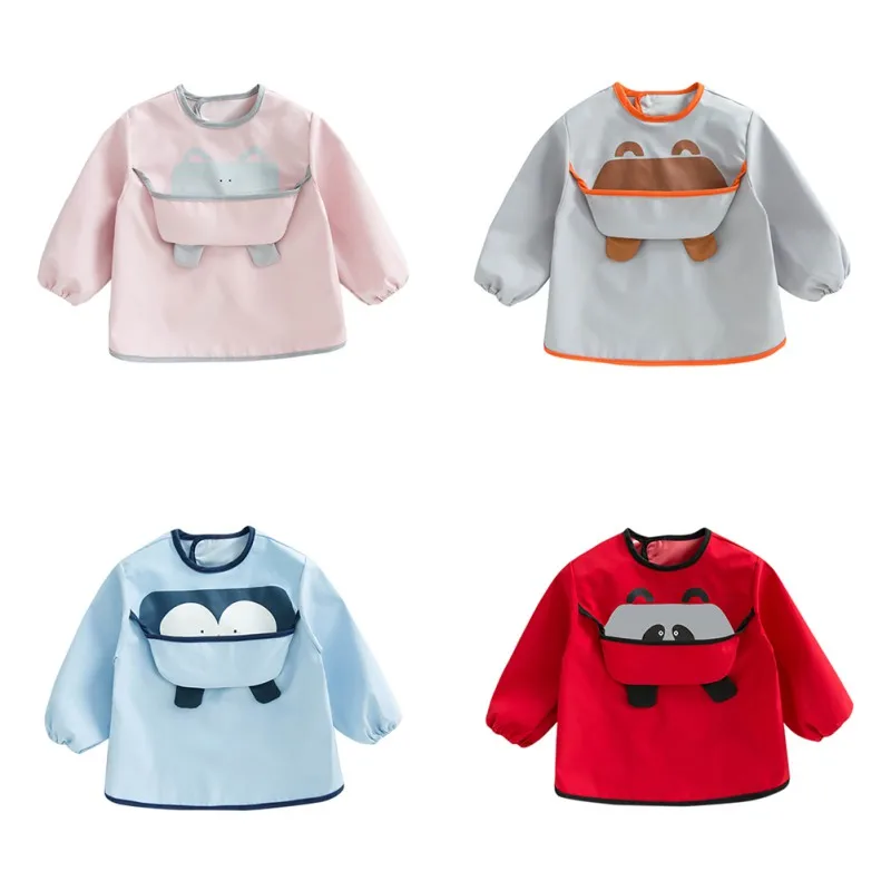Baby Waterproof Bibs Full Sleeve Children Apron Long Sleeve Feeding Smock Bibs Kids Eating Breastplate Kid Baby Cloth Stuff Baby Waterproof Bibs Full Sleeve Children Apron Long Sleeve Feeding Smock Bibs Kids Eating Breastplate Kid Baby Cloth Stuff