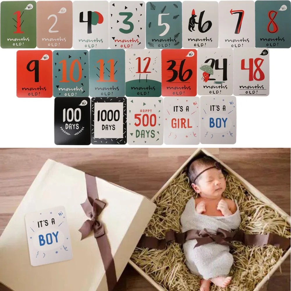 20 шт./компл. для памяти для беременных Для женщин на фотографию Стикеры удовольствие; р-р 1-12 Milestone карты