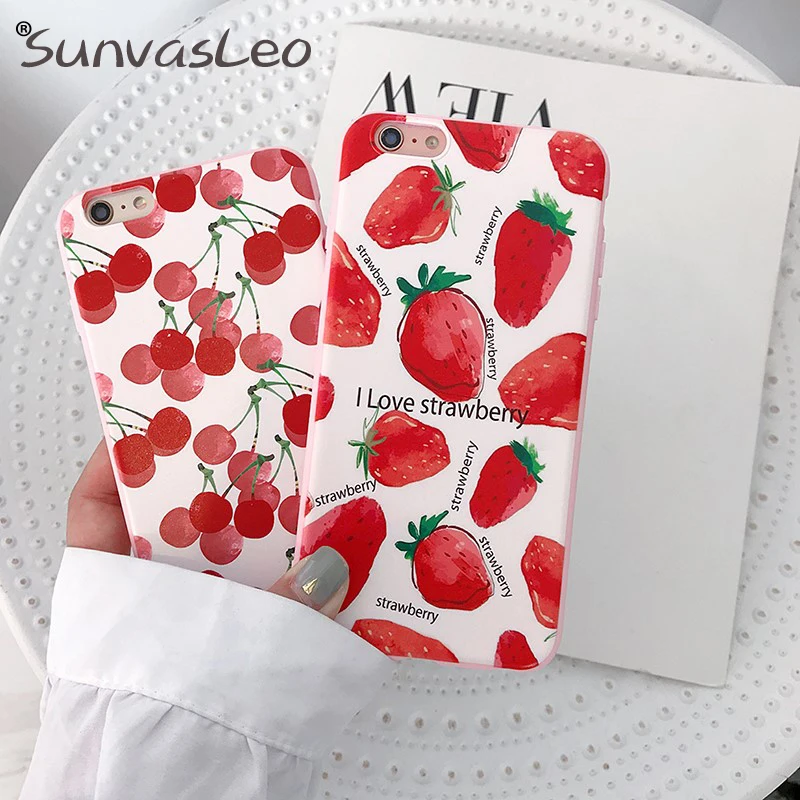 

Shockproof Summer Fruit Soft Silicone Case TPU Cell Phone Back Cover Skin Shell Cases For iPhone 5/5s/SE/6/6s/7/8/X/Plus Fundas