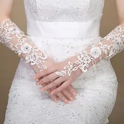 Роскошные кружева принцесса перчатки женские длинные Дизайн Вечеринка перчатки Дамы Аксессуары для одежды