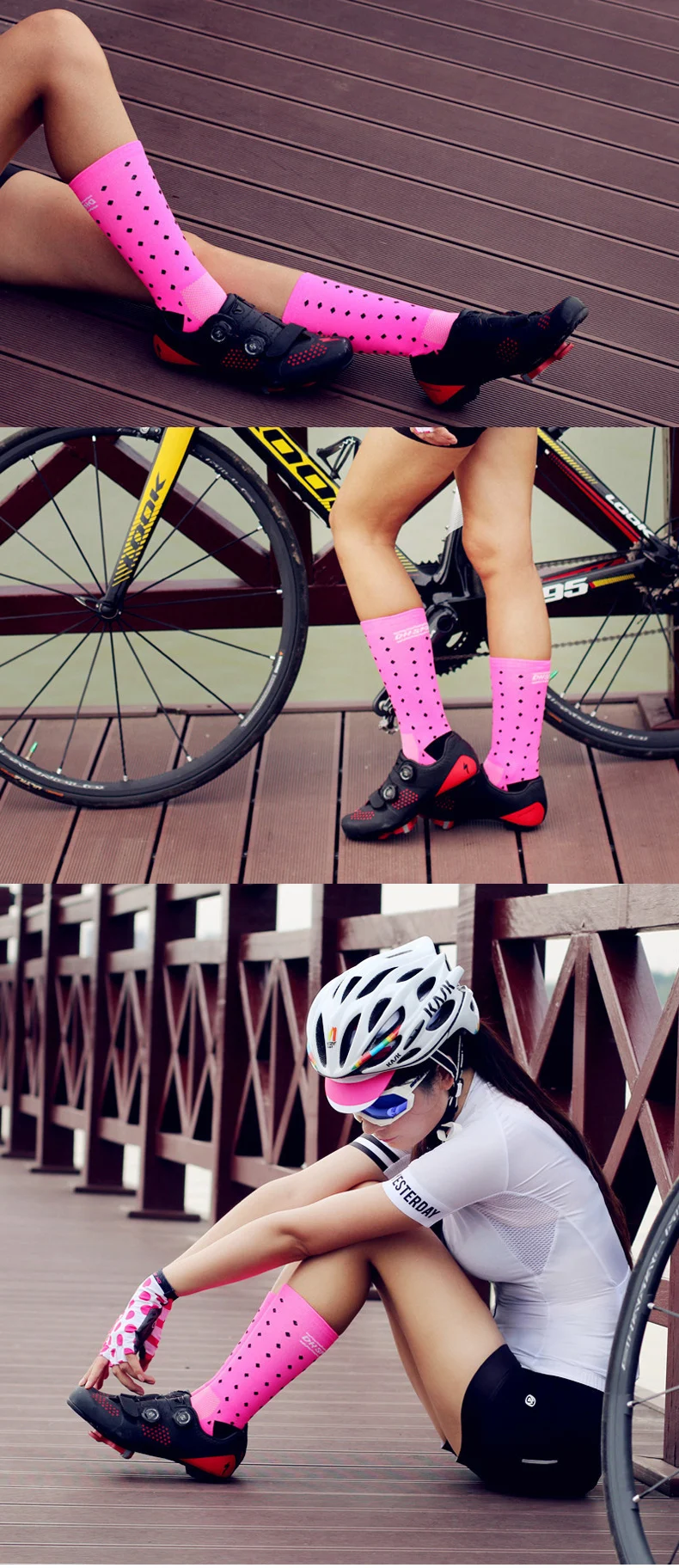 Мужские и женские дышащие быстросохнущие нейлоновые велосипедные носки, спортивные носки для велоспорта, бега, скалолазания, рыбалки 39-46