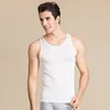 Summer Men Tank Tops 100% Real Silk O-neck Knitted Casual Vest Male Casual Comfortable Cool Breathable Tank Tops 9501 ► Photo 1/6