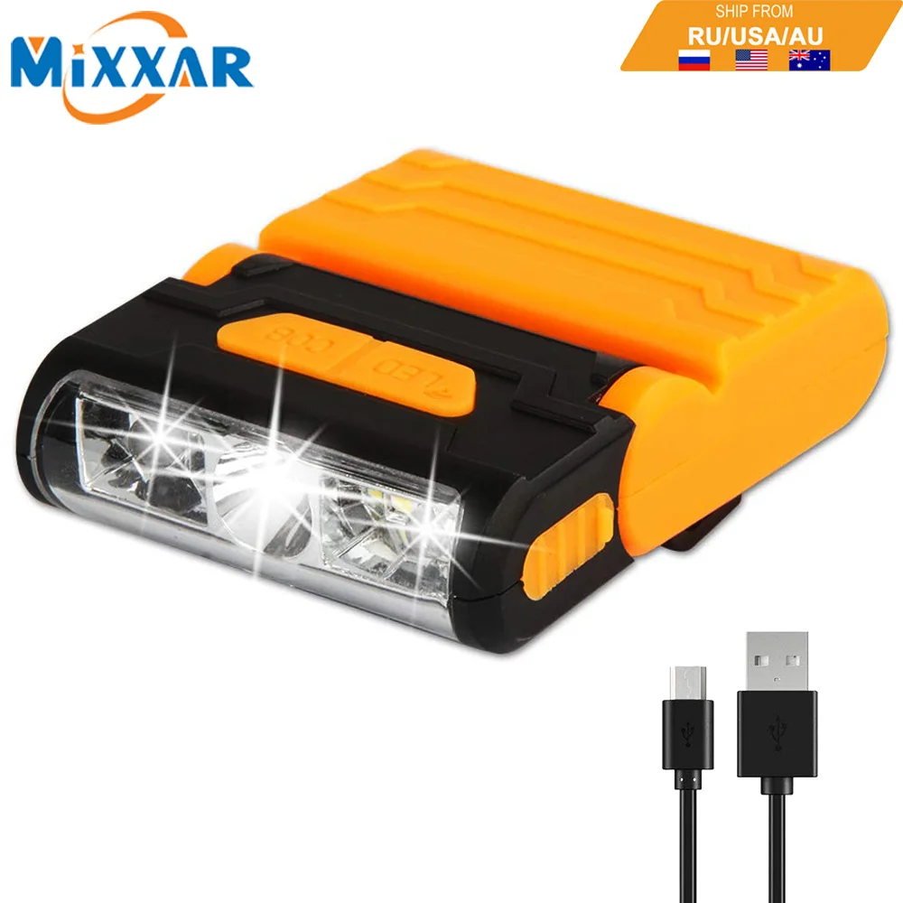 

EZK20 Dropshipping USB Rechargeable COB Cap Hat Light Induction LED Headlamp Rotatable Hands Free for Hunting Camping Fishing